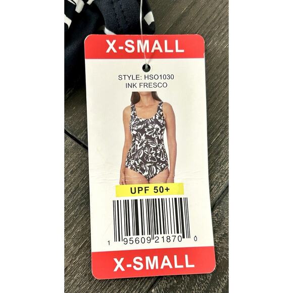 New Hurley Ladies Women's One Piece Swimsuit XSmall XS Ink Fresco HSO1030 NWT - Picture 5 of 8